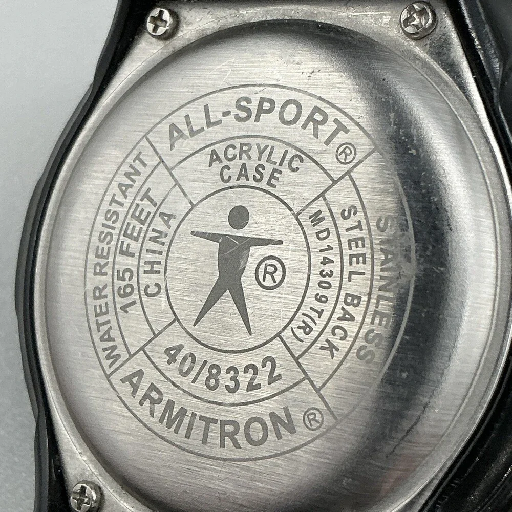Armitron All-Sport 40/8322 Mens Watch 45mm Digital Black Chrono Alarm Day Date